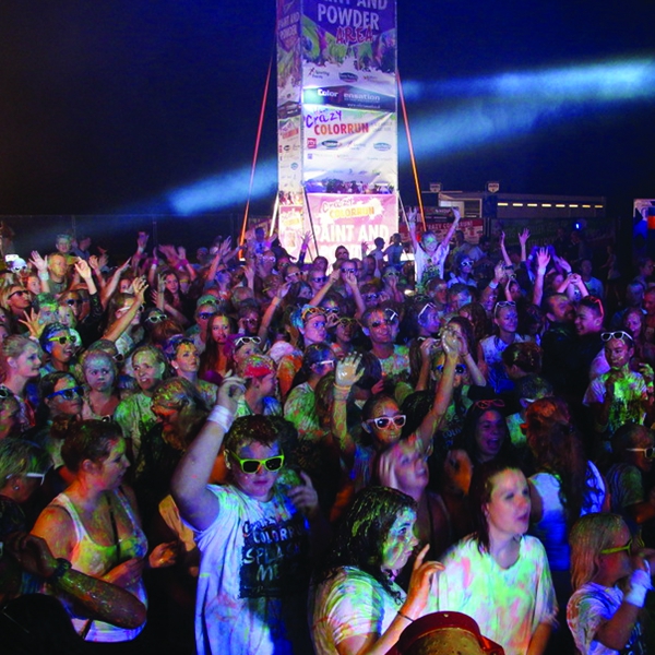 Collor Run met aanzicht vanaf de Large